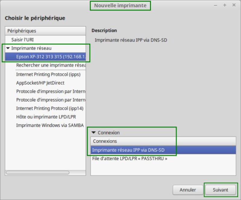 Nouvelle imprimante sous Linux