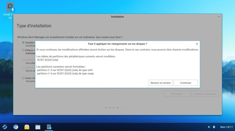 Zorin OS appliquer les changements