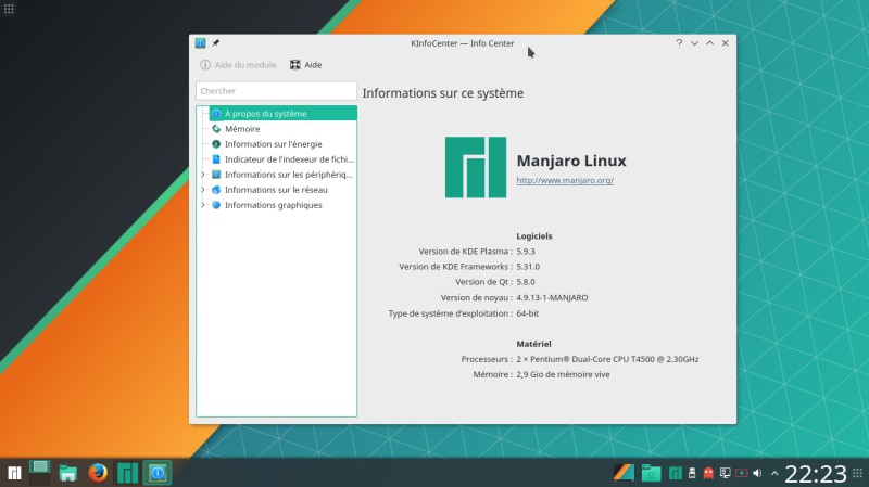 Manjaro Kinfo center