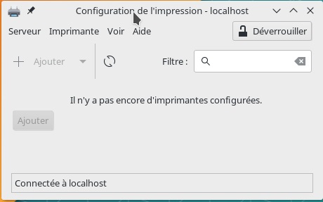 Gestionnaire d'impressions Manjaro