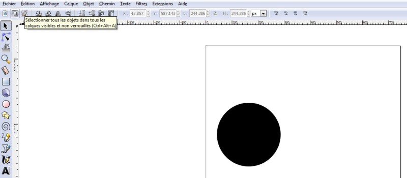 Tracer un cercle Inkscape