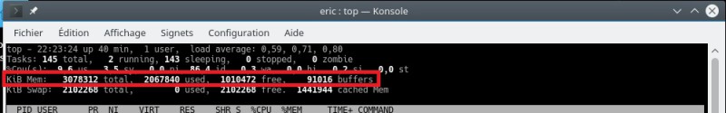OpenSuse Consommation mémoire sous kde