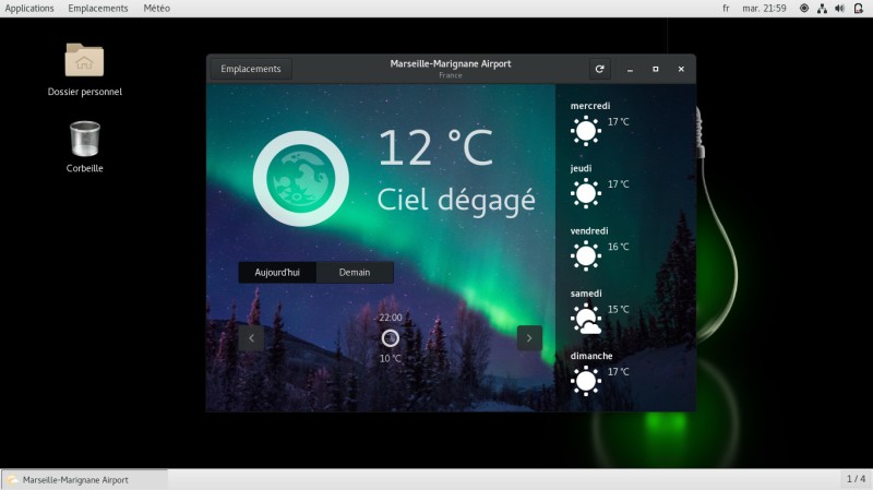 OpenSuse Gnome3 météo