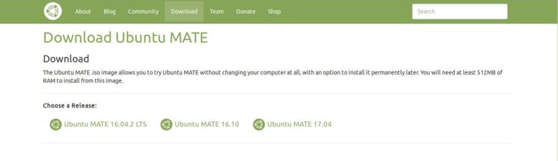 Téléchargement d'Ubuntu Mate