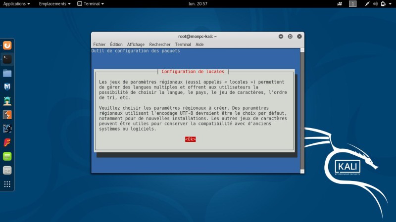 kali Linux locales