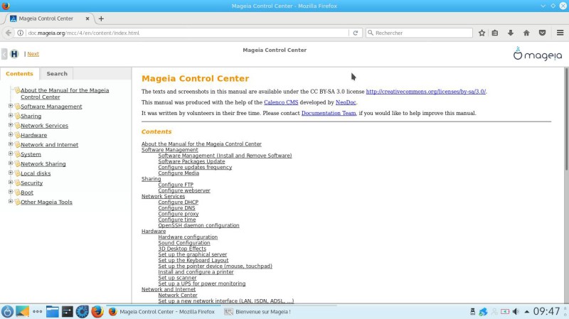 mageia control center
