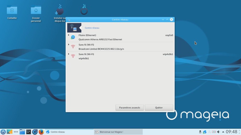 Le réseau et le Wifi Mageia