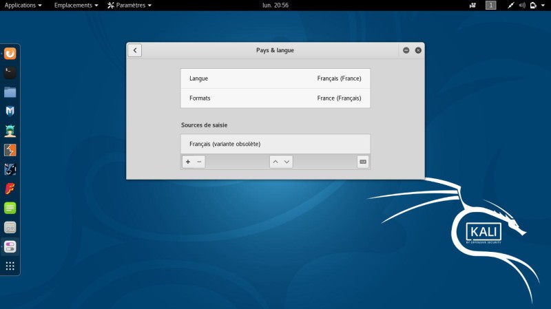 Mettre en français Kali Linux