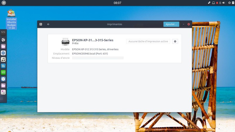 Installer une imprimante Ubuntu Budgie