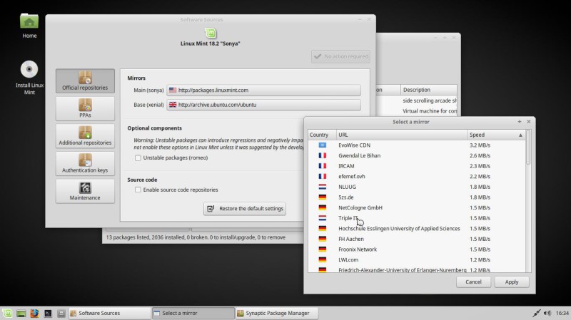 Miroir de téléchargements logiciels de Linux Mint XFCE