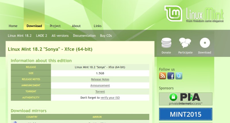 Télécharger Linux mint xfce