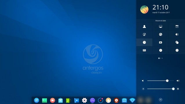 Deepin antergos paramètres