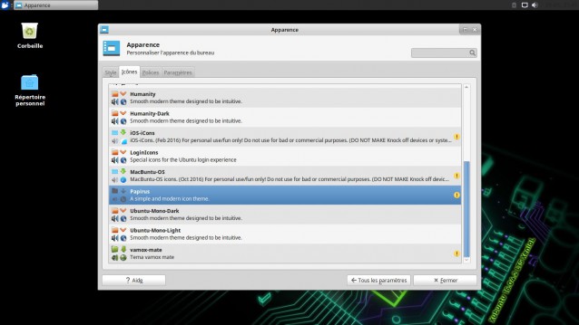 Changer les icônes Xubuntu