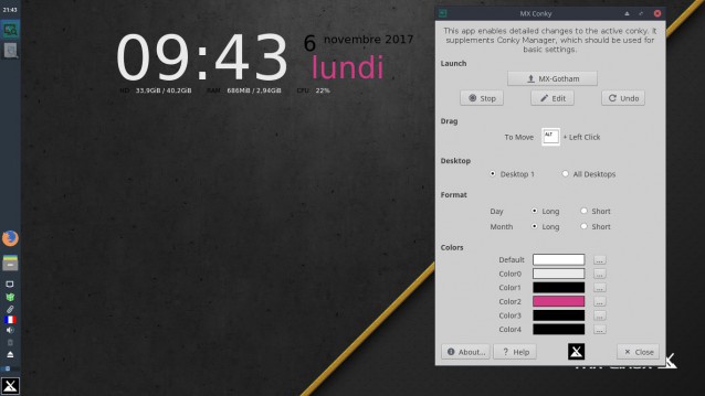 Conky MX Linux 17 Beta 1
