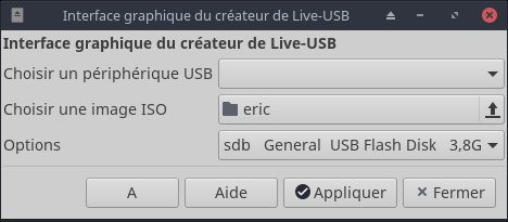 Créateur de clef usb Live-USB MX Linux