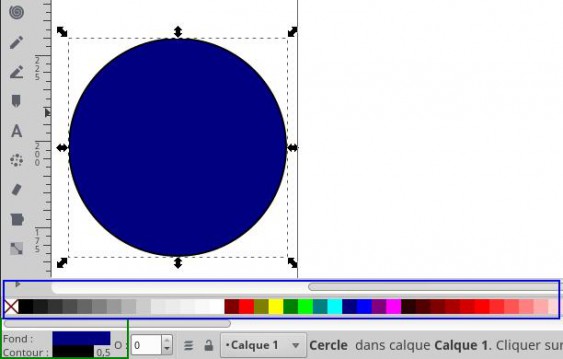 Palette de couleurs Inkscape