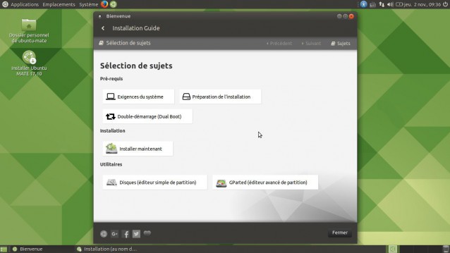 Ubuntu Mate 17.10 guide d'installation