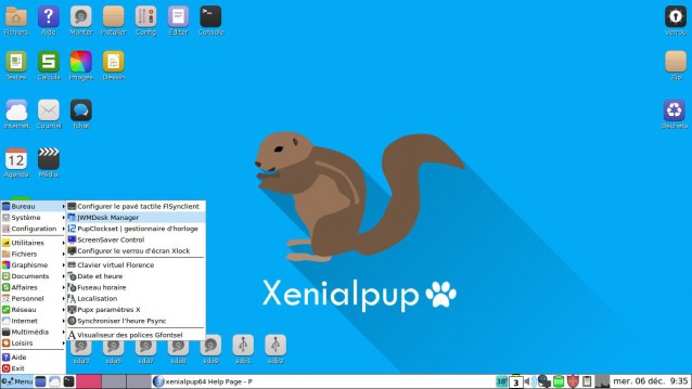 Menu français Puppy Linux 7.5