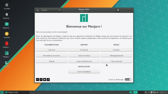 Manjaro 17 1 0 Bureau XFCE