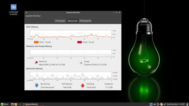 Moniteur système GeckoLinux