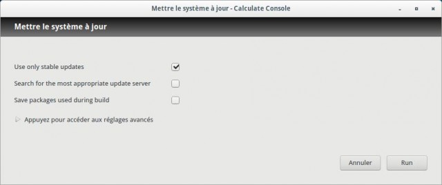 Maj Calculate Linux