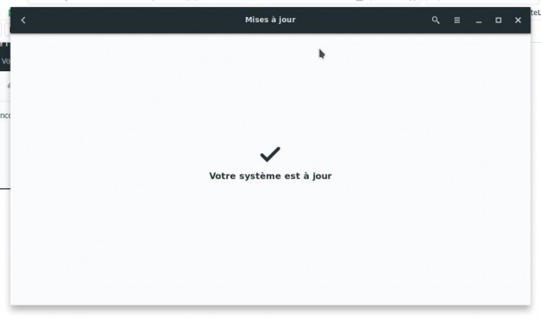 le système est à jour