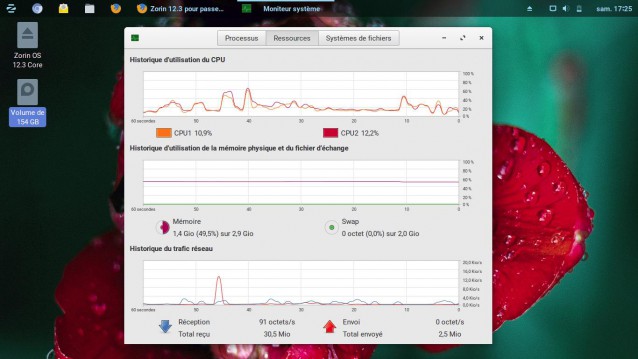 Zorin OS moniteur système