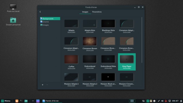 Arrière-plan du bureau Cinnamon Manjaro