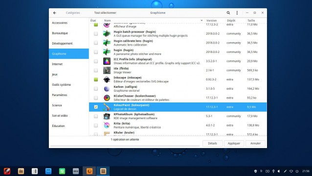 Manjaro Deepin logiciels