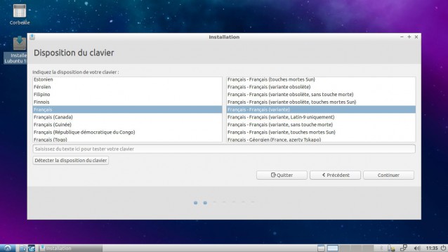 Clavier français Lubuntu