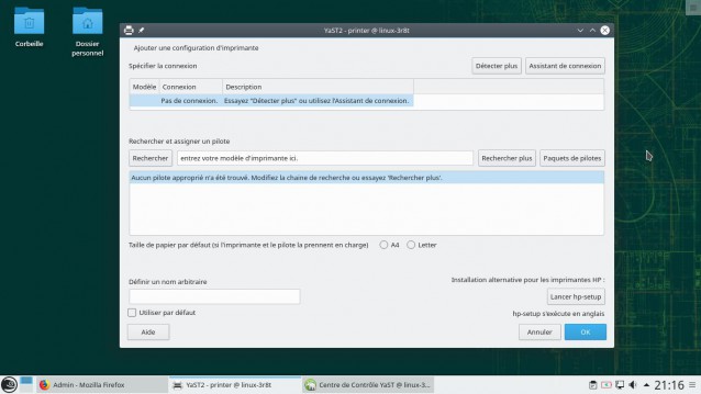 Détection imprimante sous OpenSuse 15.0 Leap