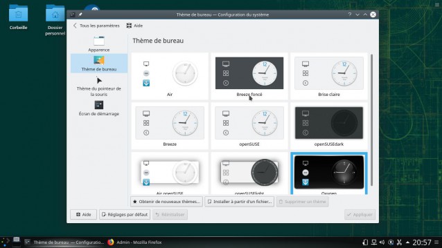 Thèmes OpenSuse 15.0