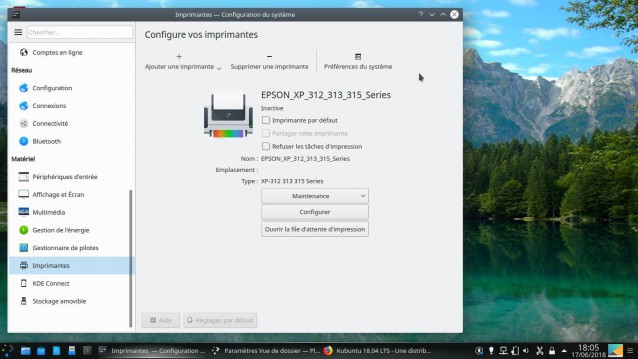 Kubuntu Imprimer