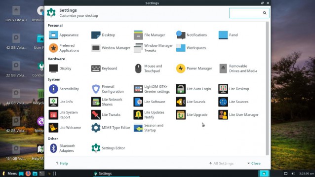 Linux Lite 4.0 Réglage système