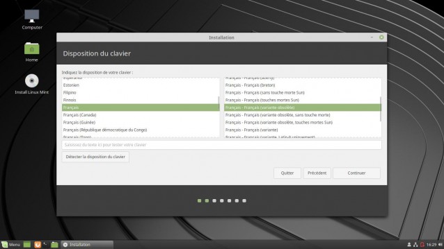 Linux Mint19 installation clavier en français