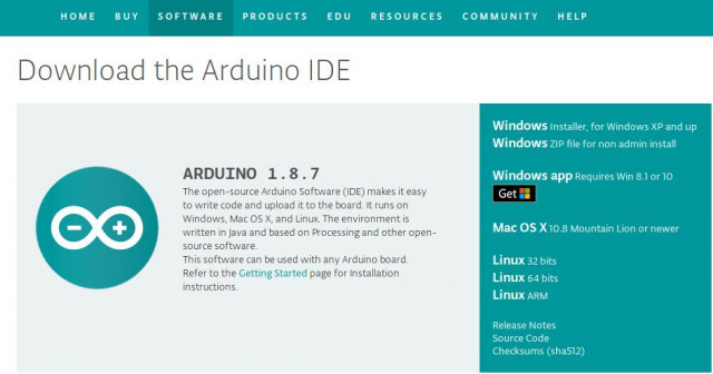 Télécharger le logiciel Arduino