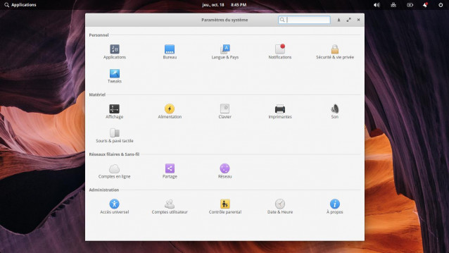 Les paramètres système Elementary OS 5