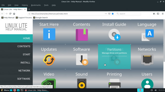 Manuel Linux Lite 4.2