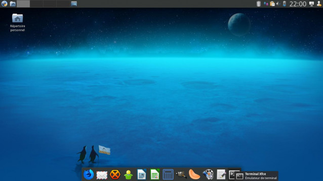 Le dock de Calculate Linux 18 XFCE