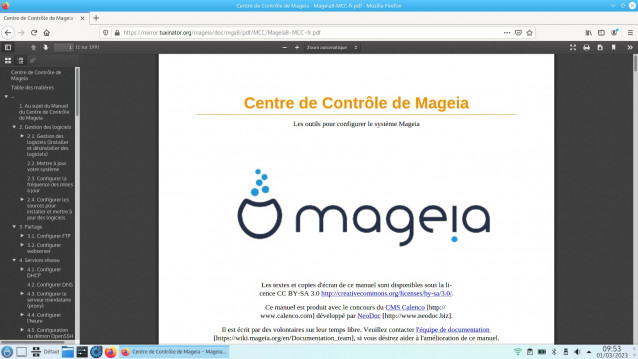 Aide en pdf mageia