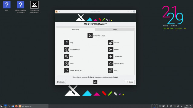 bureau mxlinux kde 213